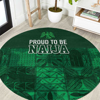 Nigeria Yoruba Adire Patterns Round Carpet Proud To Be Naija