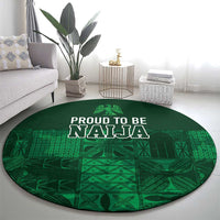 Nigeria Yoruba Adire Patterns Round Carpet Proud To Be Naija
