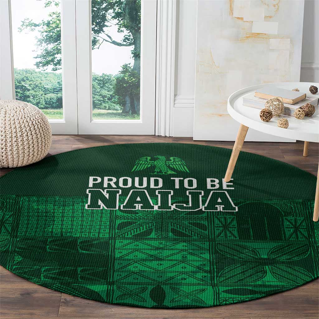Nigeria Yoruba Adire Patterns Round Carpet Proud To Be Naija