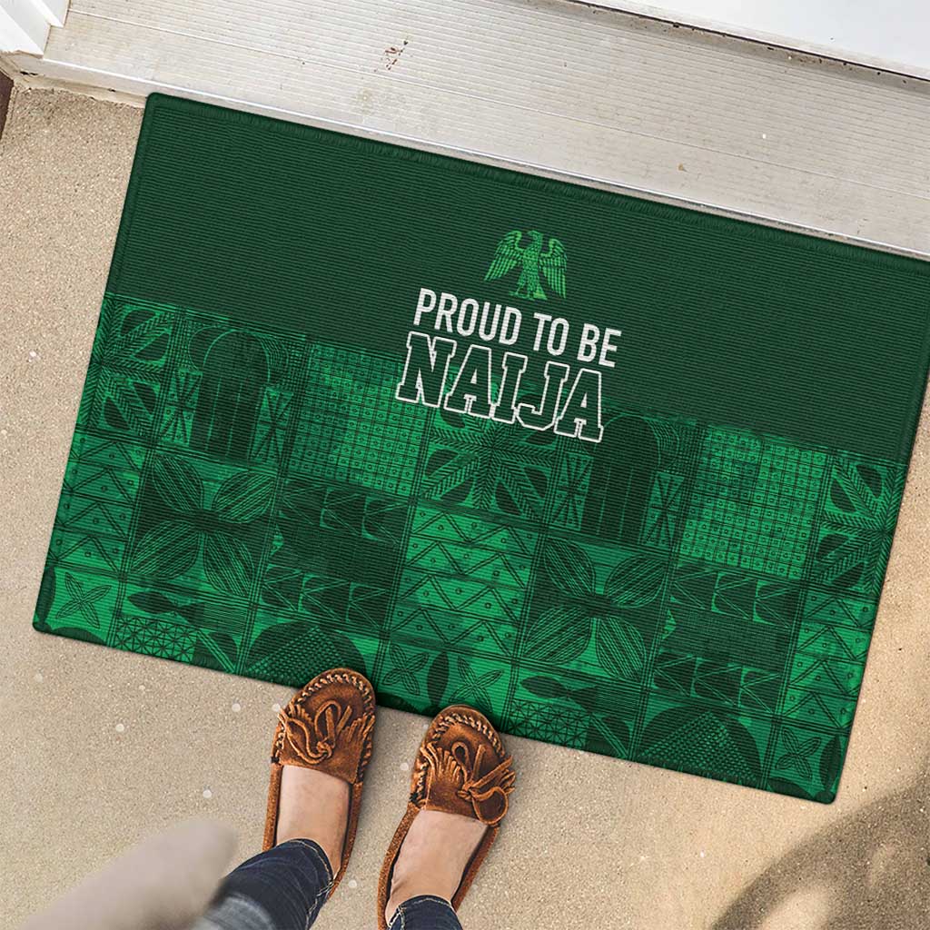 Nigeria Yoruba Adire Patterns Rubber Doormat Proud To Be Naija