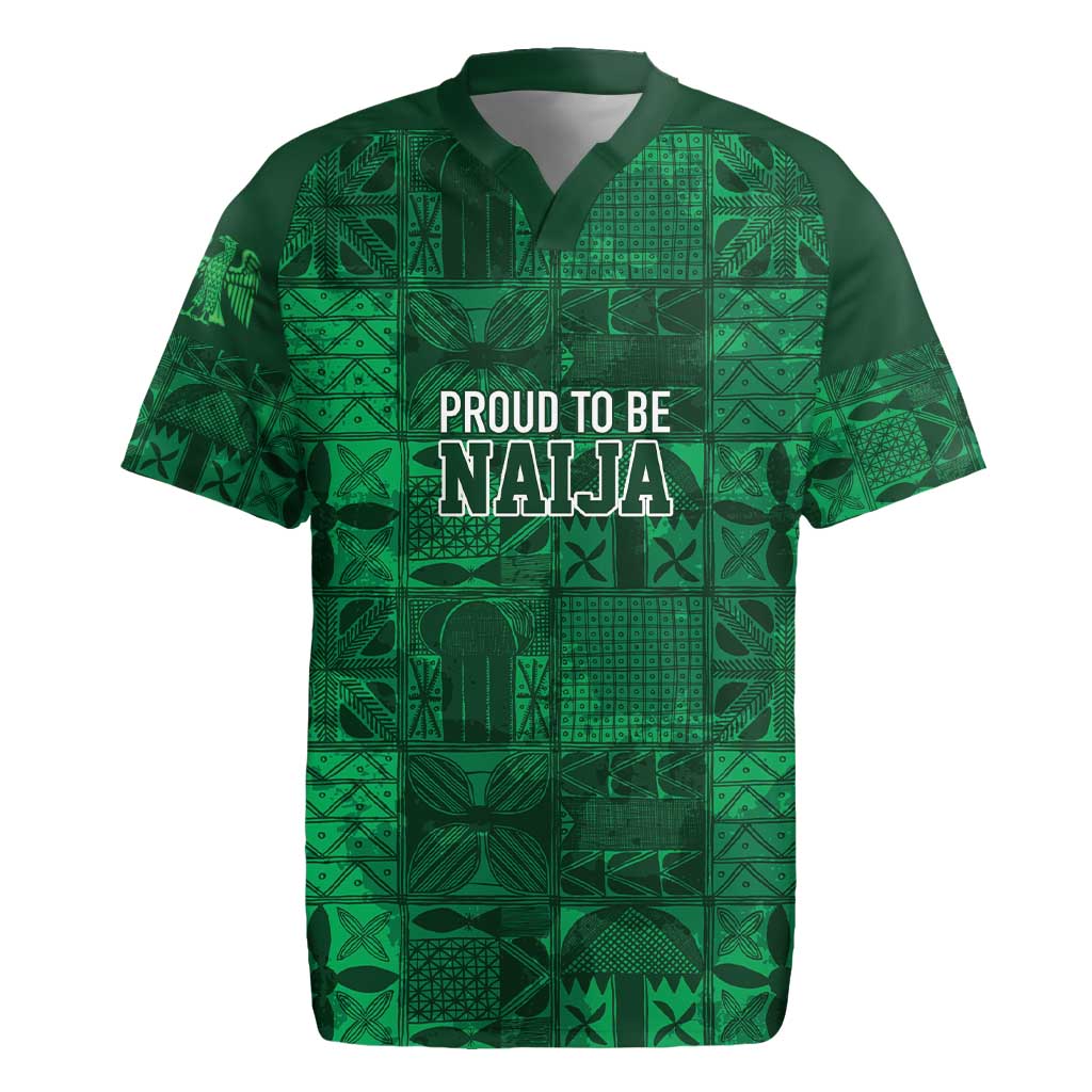 Nigeria Yoruba Adire Patterns Rugby Jersey Proud To Be Naija