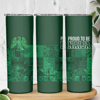 Nigeria Yoruba Adire Patterns Skinny Tumbler Proud To Be Naija