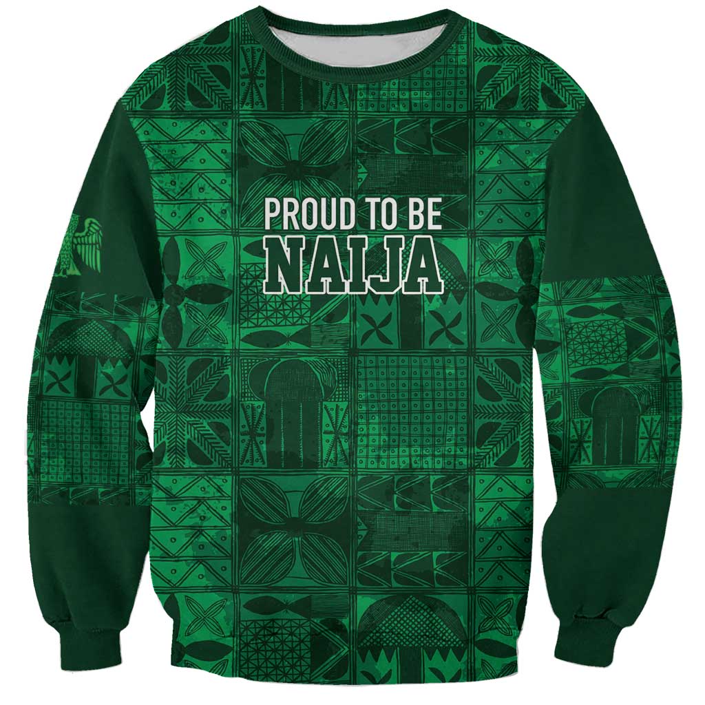 Nigeria Yoruba Adire Patterns Sweatshirt Proud To Be Naija