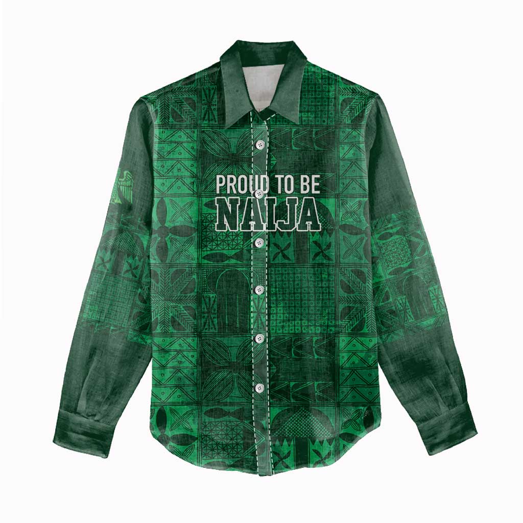 Nigeria Yoruba Adire Patterns Women Casual Shirt Proud To Be Naija