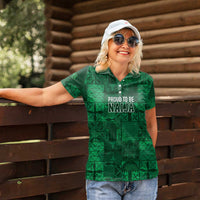 Nigeria Yoruba Adire Patterns Women Polo Shirt Proud To Be Naija