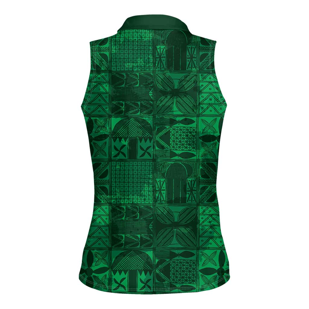 Nigeria Yoruba Adire Patterns Women Sleeveless Polo Shirt Proud To Be Naija