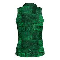 Nigeria Yoruba Adire Patterns Women Sleeveless Polo Shirt Proud To Be Naija