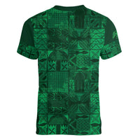 Nigeria Yoruba Adire Patterns Women V-Neck T-Shirt Proud To Be Naija