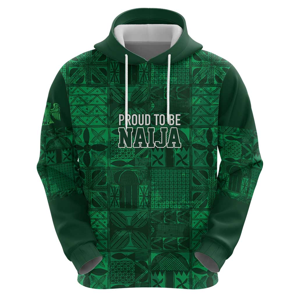 Nigeria Yoruba Adire Patterns Zip Hoodie Proud To Be Naija