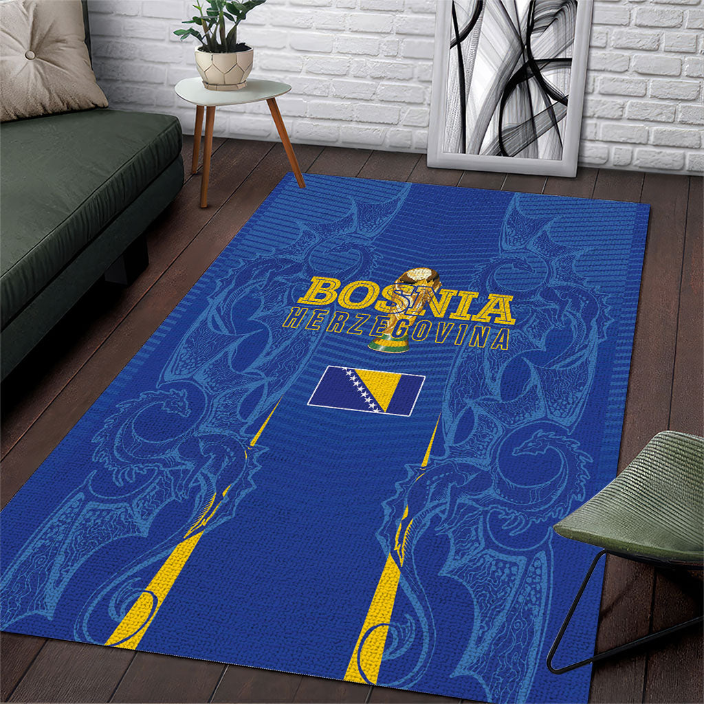 Bosnia WC2026 Football Area Rug Dragons Return