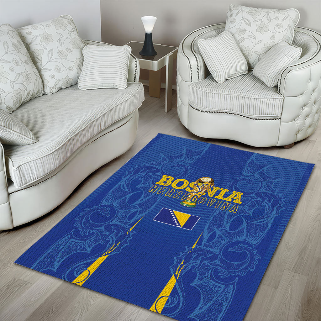 Bosnia WC2026 Football Area Rug Dragons Return