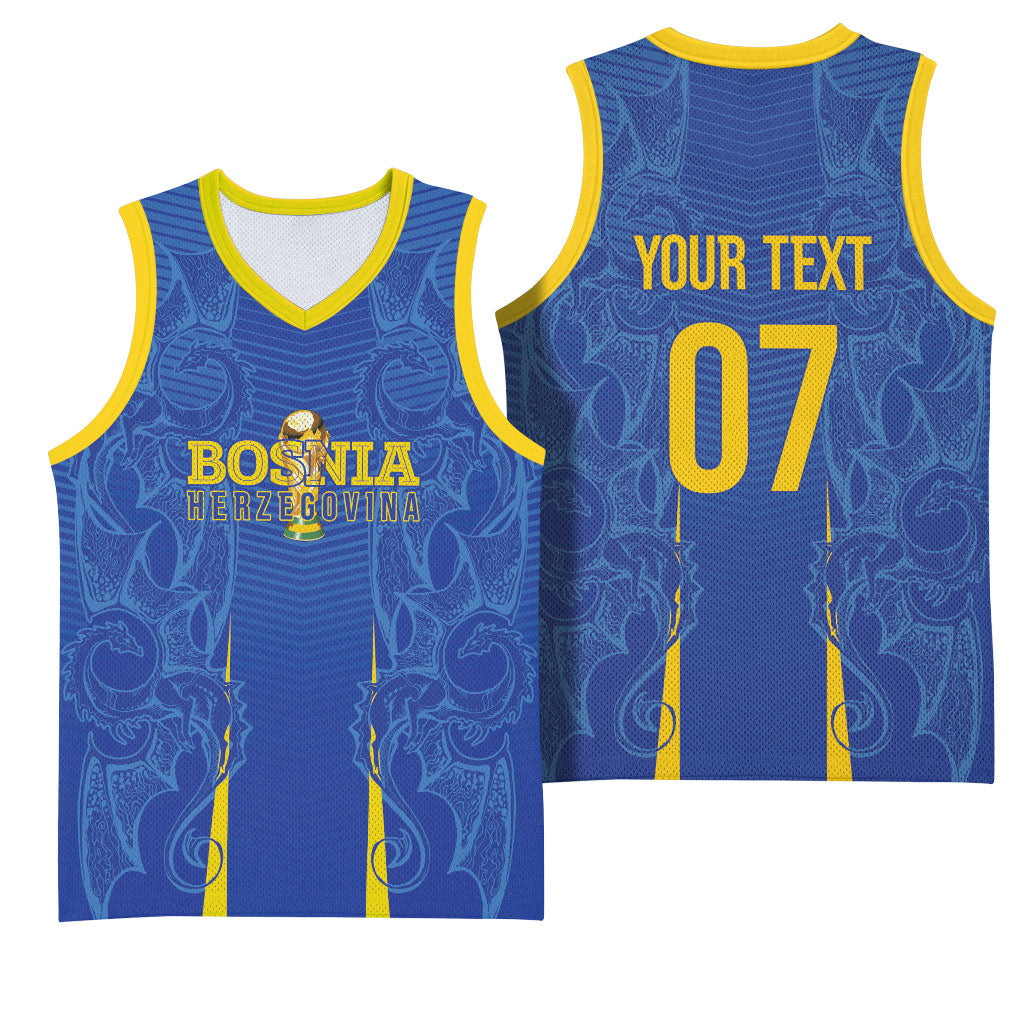 Bosnia WC2026 Football Custom Basketball Jersey Dragons Return