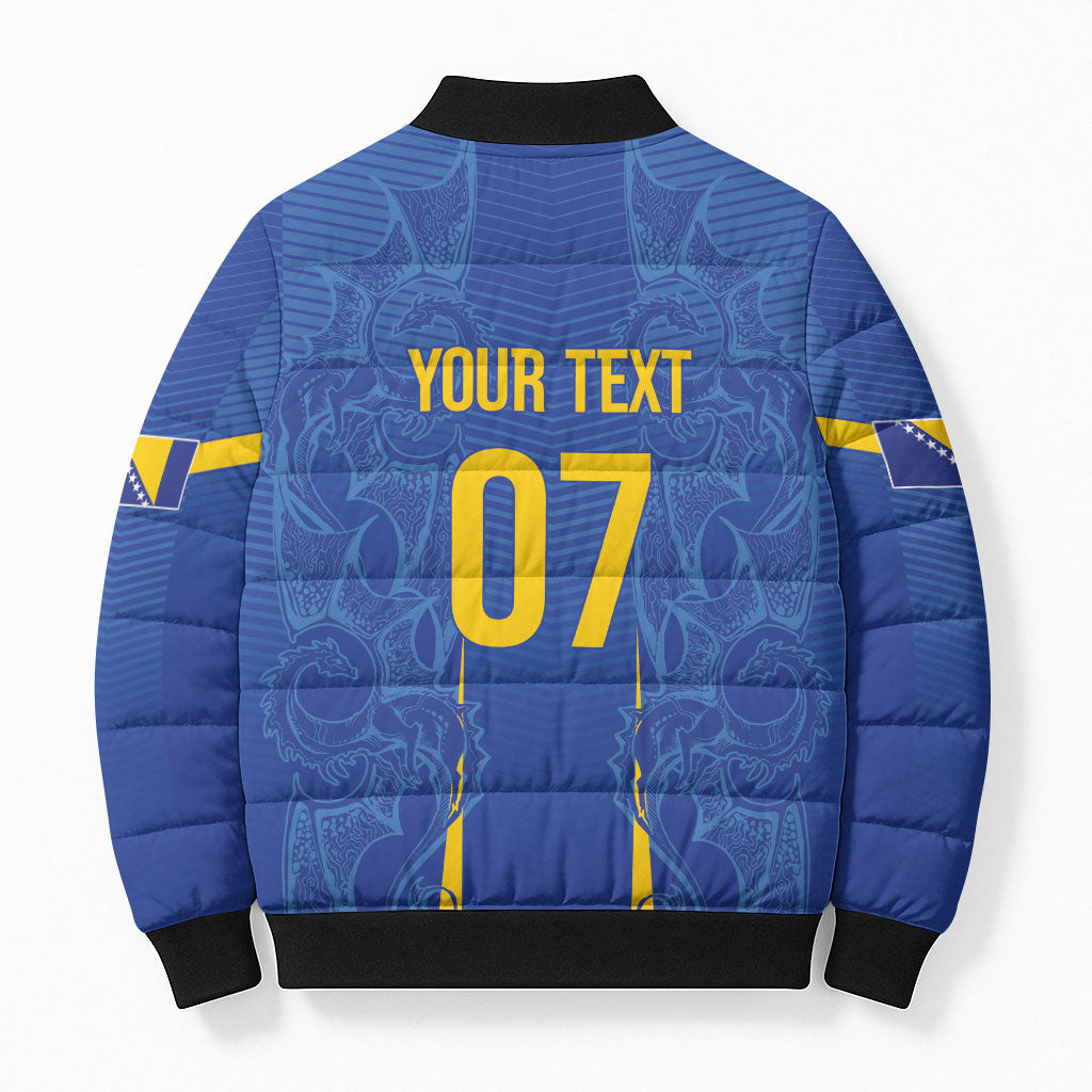 Bosnia WC2026 Football Custom Bomber Puffer Jacket Dragons Return
