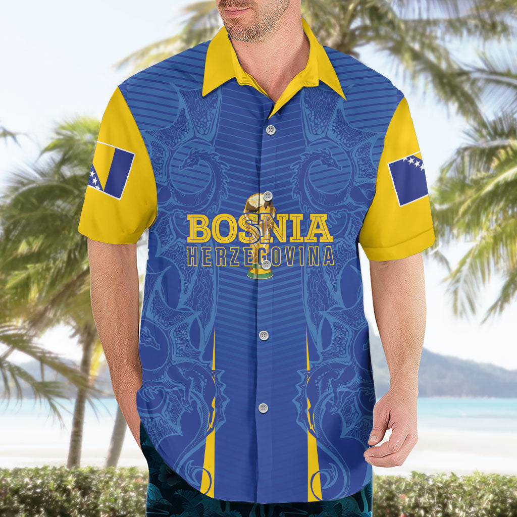 Bosnia WC2026 Football Custom Hawaiian Shirt Dragons Return