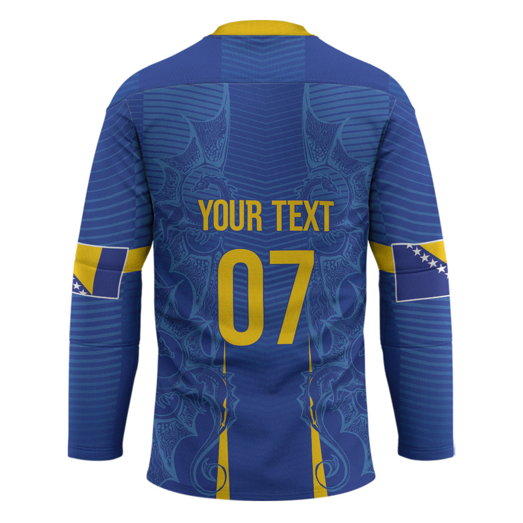 Bosnia WC2026 Football Custom Hockey Jersey Dragons Return