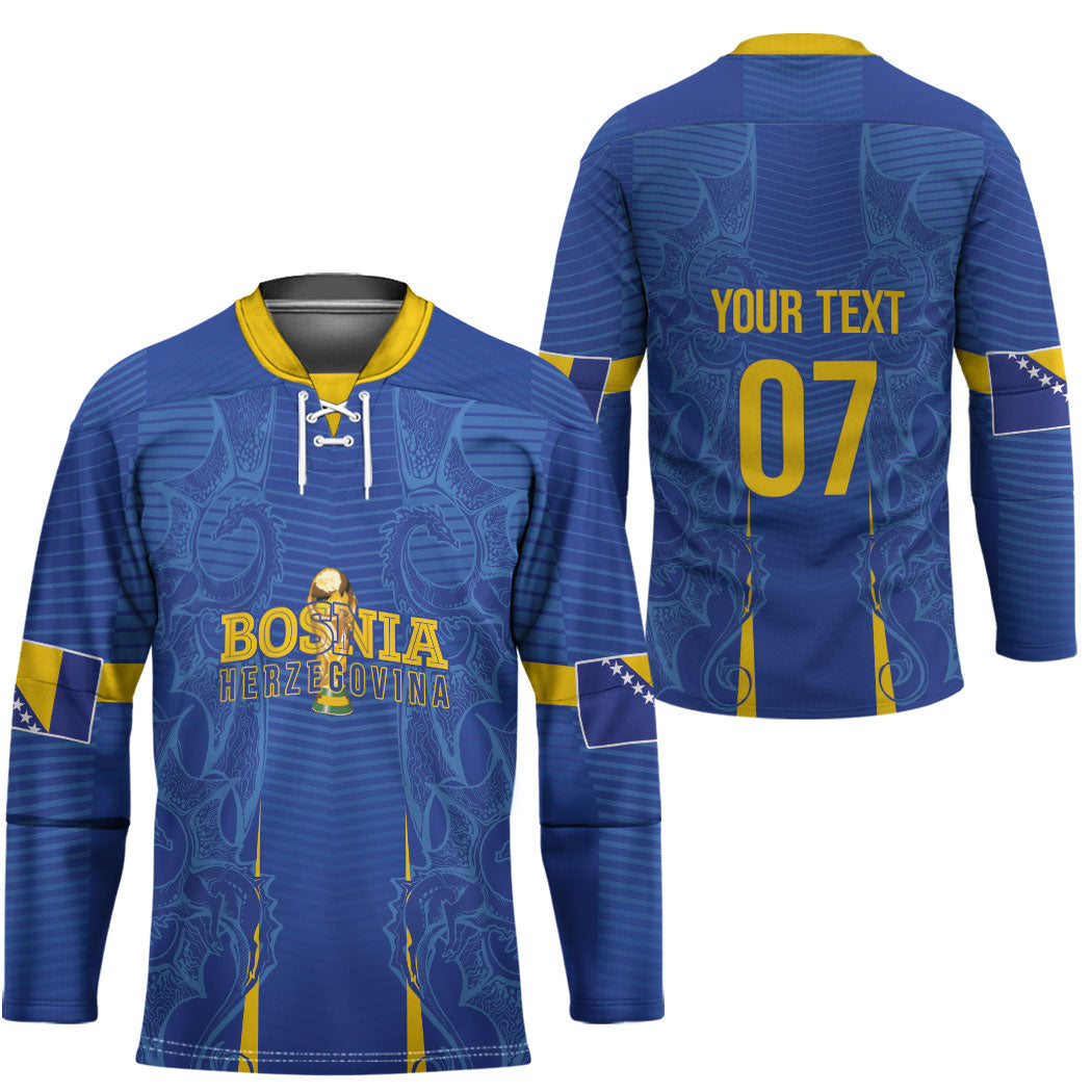 Bosnia WC2026 Football Custom Hockey Jersey Dragons Return