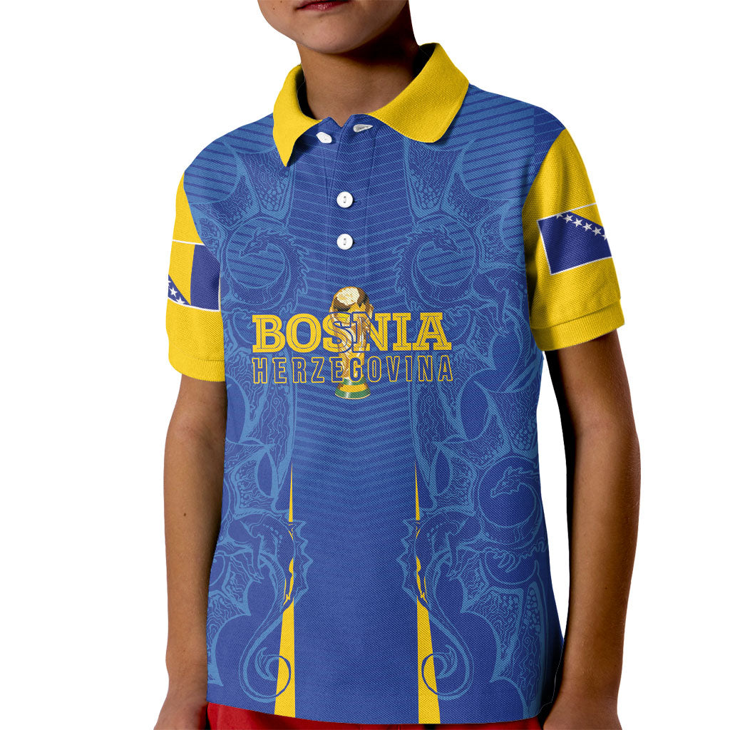 Bosnia WC2026 Football Custom Kid Polo Shirt Dragons Return