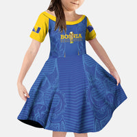Bosnia WC2026 Football Custom Kid Short Sleeve Dress Dragons Return