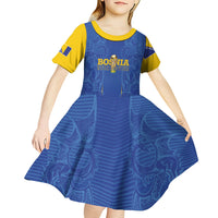 Bosnia WC2026 Football Custom Kid Short Sleeve Dress Dragons Return
