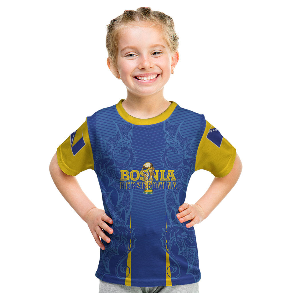 Bosnia WC2026 Football Custom Kid T Shirt Dragons Return