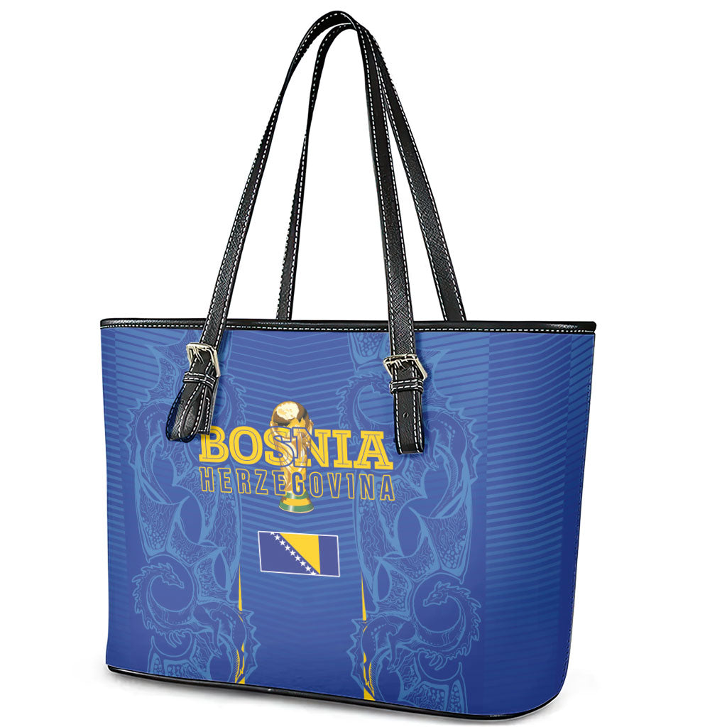 Bosnia WC2026 Football Leather Tote Bag Dragons Return