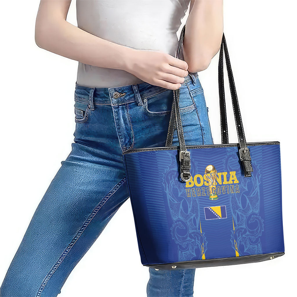 Bosnia WC2026 Football Leather Tote Bag Dragons Return