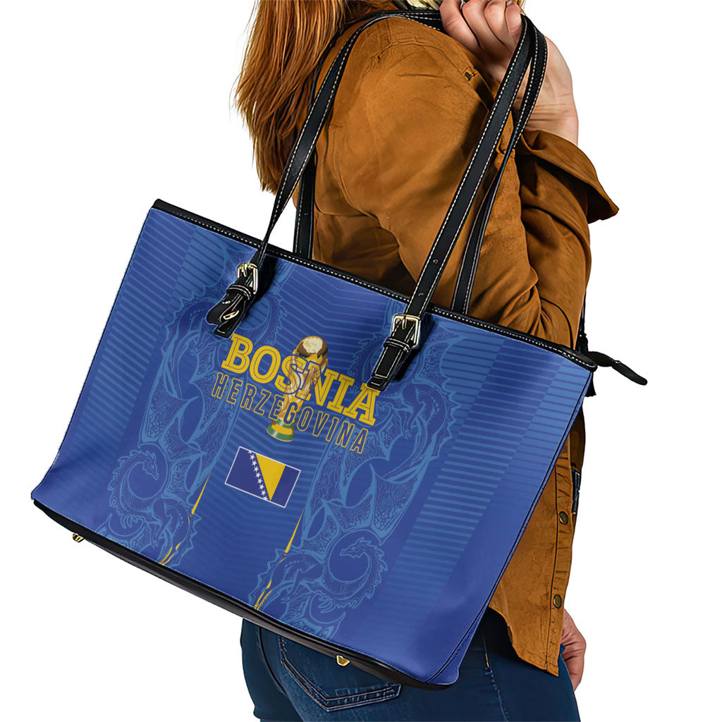 Bosnia WC2026 Football Leather Tote Bag Dragons Return