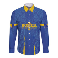 Bosnia WC2026 Football Custom Long Sleeve Button Shirt Dragons Return