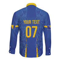 Bosnia WC2026 Football Custom Long Sleeve Button Shirt Dragons Return