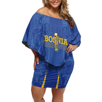 Bosnia WC2026 Football Custom Off Shoulder Short Dress Dragons Return