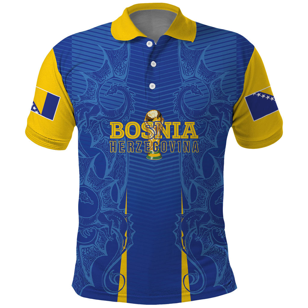 Bosnia WC2026 Football Custom Polo Shirt Dragons Return