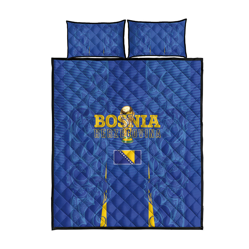 Bosnia WC2026 Football Quilt Bed Set Dragons Return