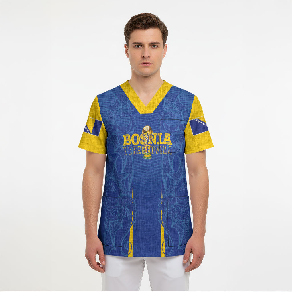 Bosnia WC2026 Football Custom Scrub Top Dragons Return