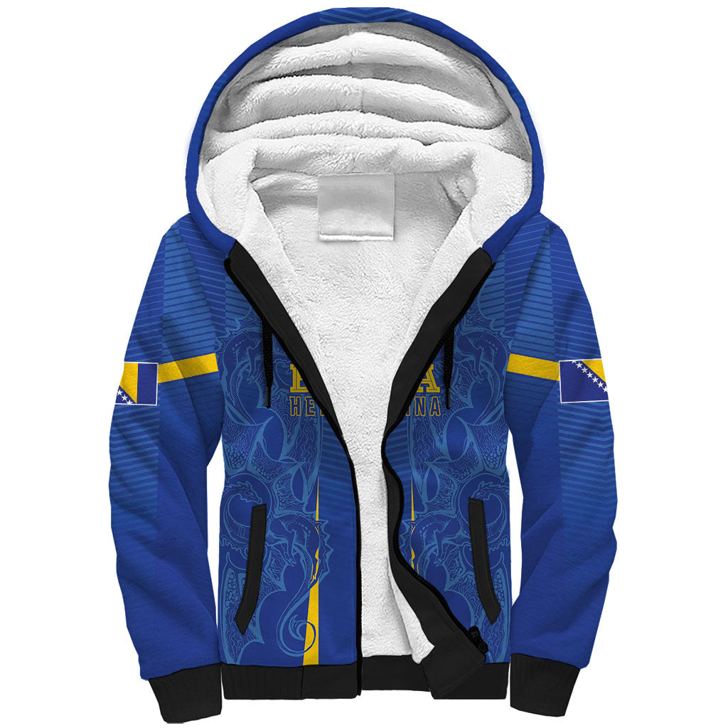 Bosnia WC2026 Football Custom Sherpa Hoodie Dragons Return