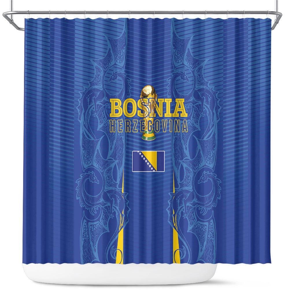 Bosnia WC2026 Football Shower Curtain Dragons Return