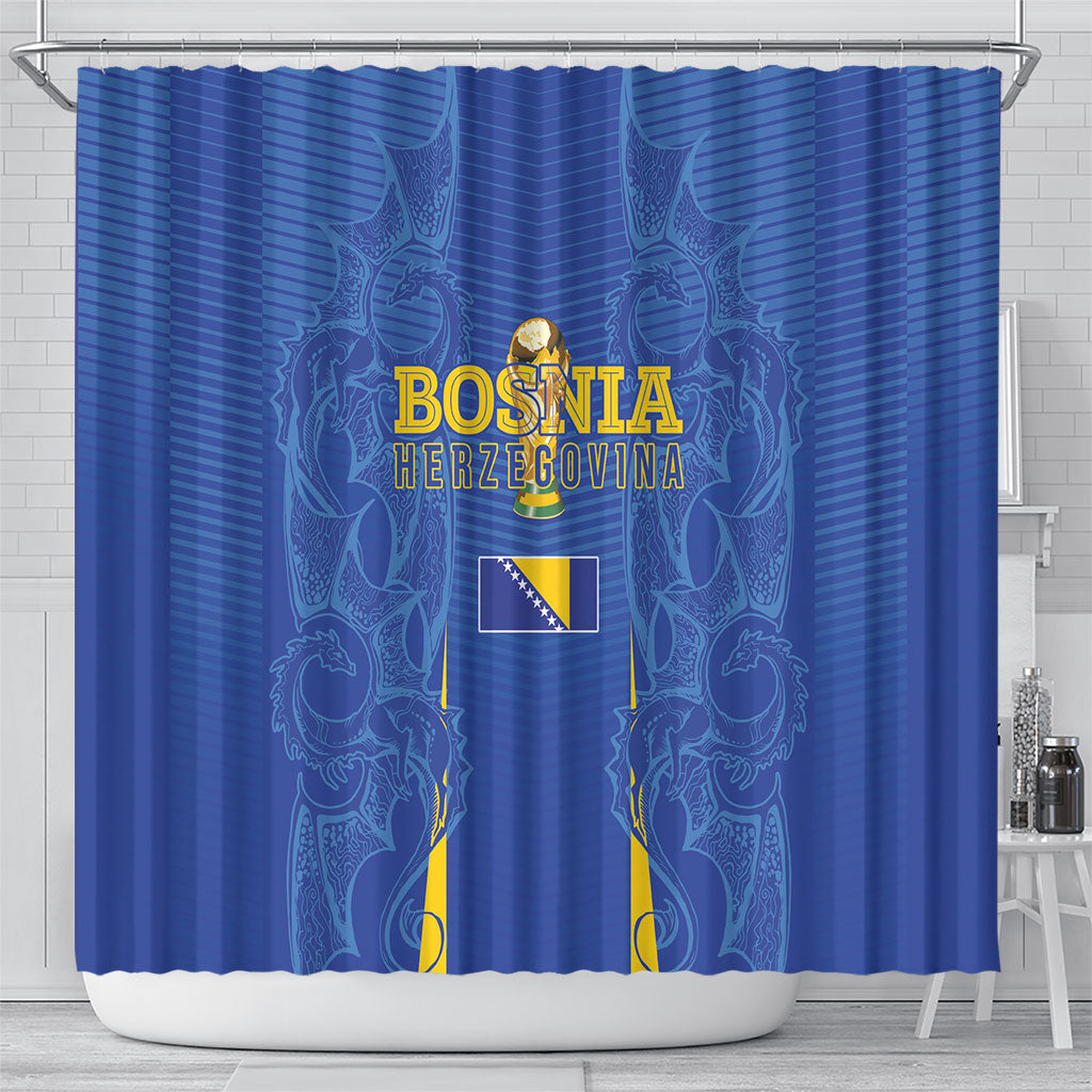 Bosnia WC2026 Football Shower Curtain Dragons Return