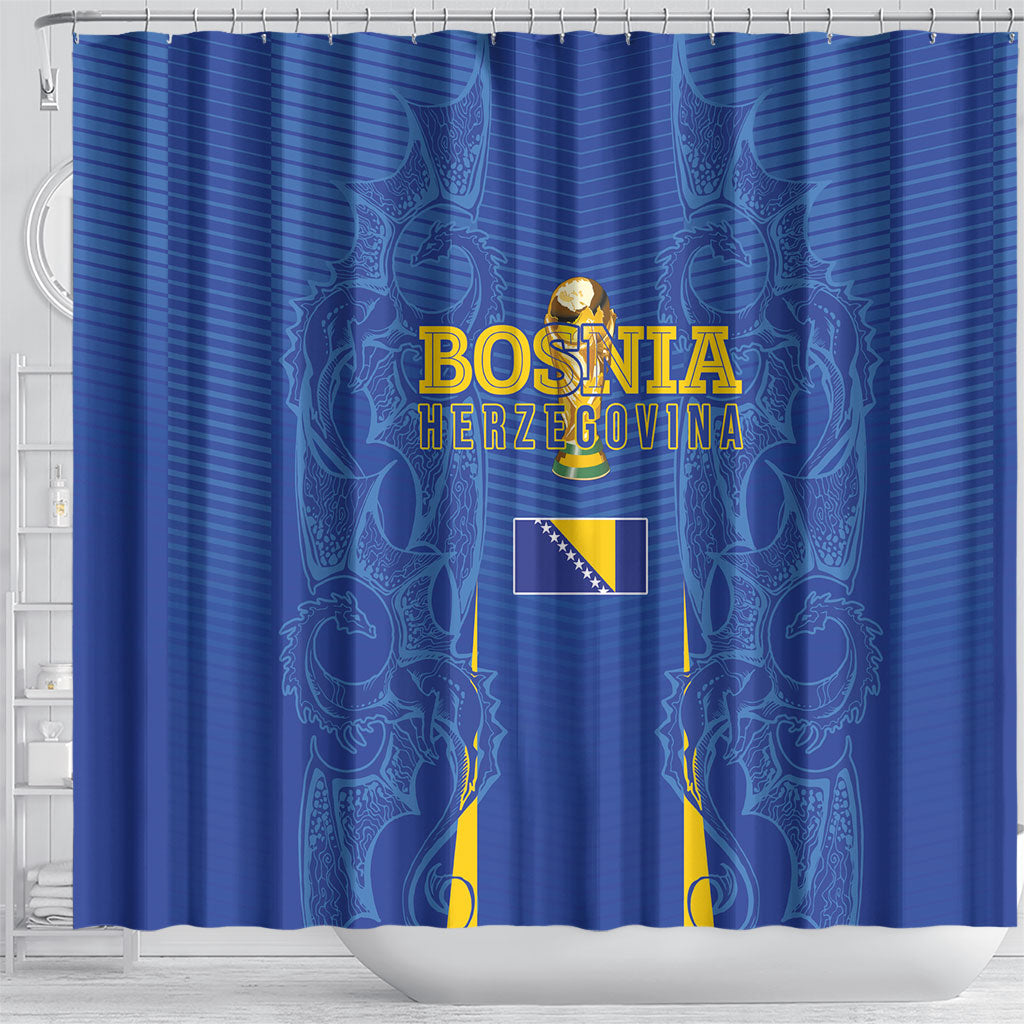 Bosnia WC2026 Football Shower Curtain Dragons Return