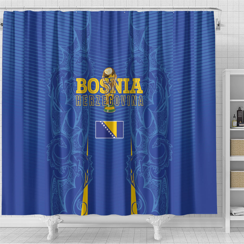 Bosnia WC2026 Football Shower Curtain Dragons Return