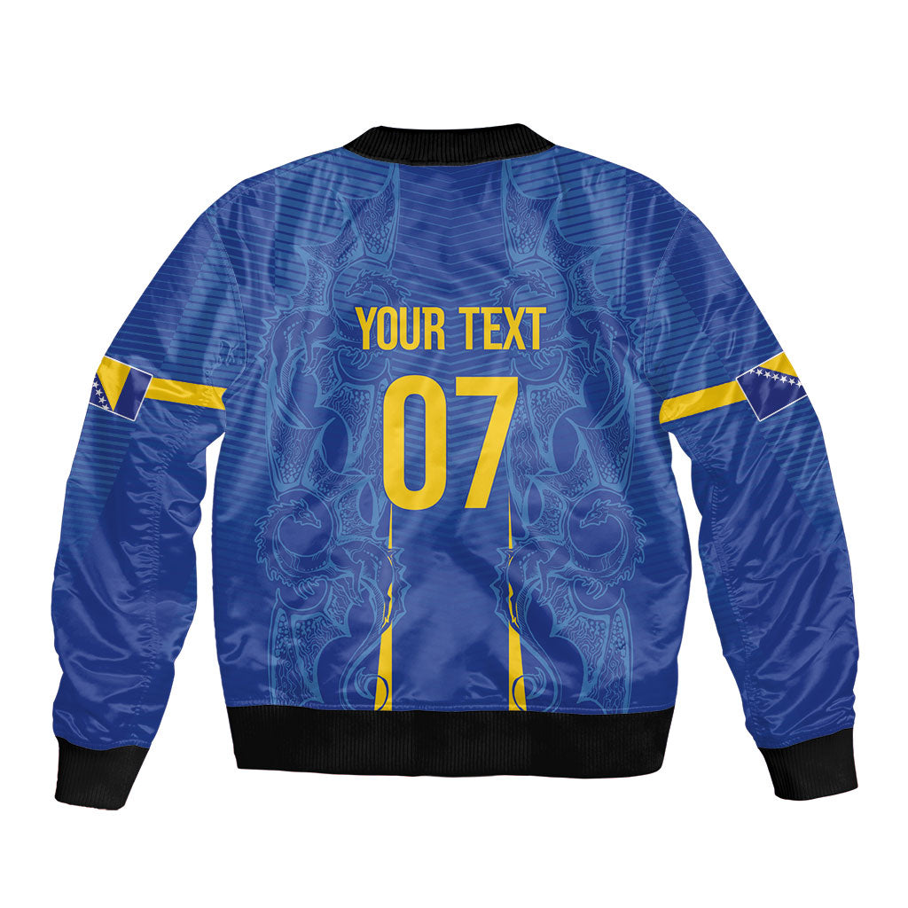 Bosnia WC2026 Football Custom Sleeve Zip Bomber Jacket Dragons Return