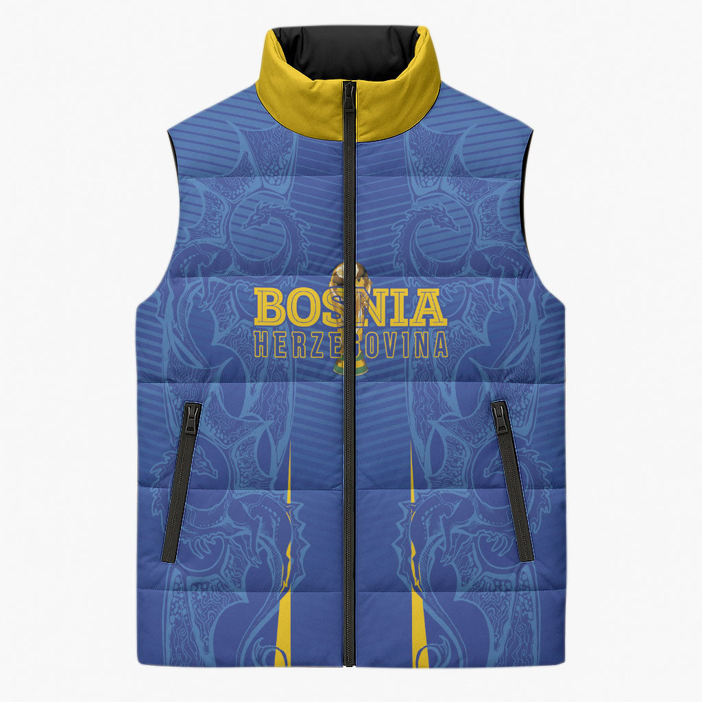 Bosnia WC2026 Football Custom Sleeveless Puffer Jacket Dragons Return