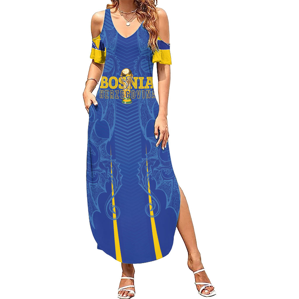 Bosnia WC2026 Football Custom Summer Maxi Dress Dragons Return
