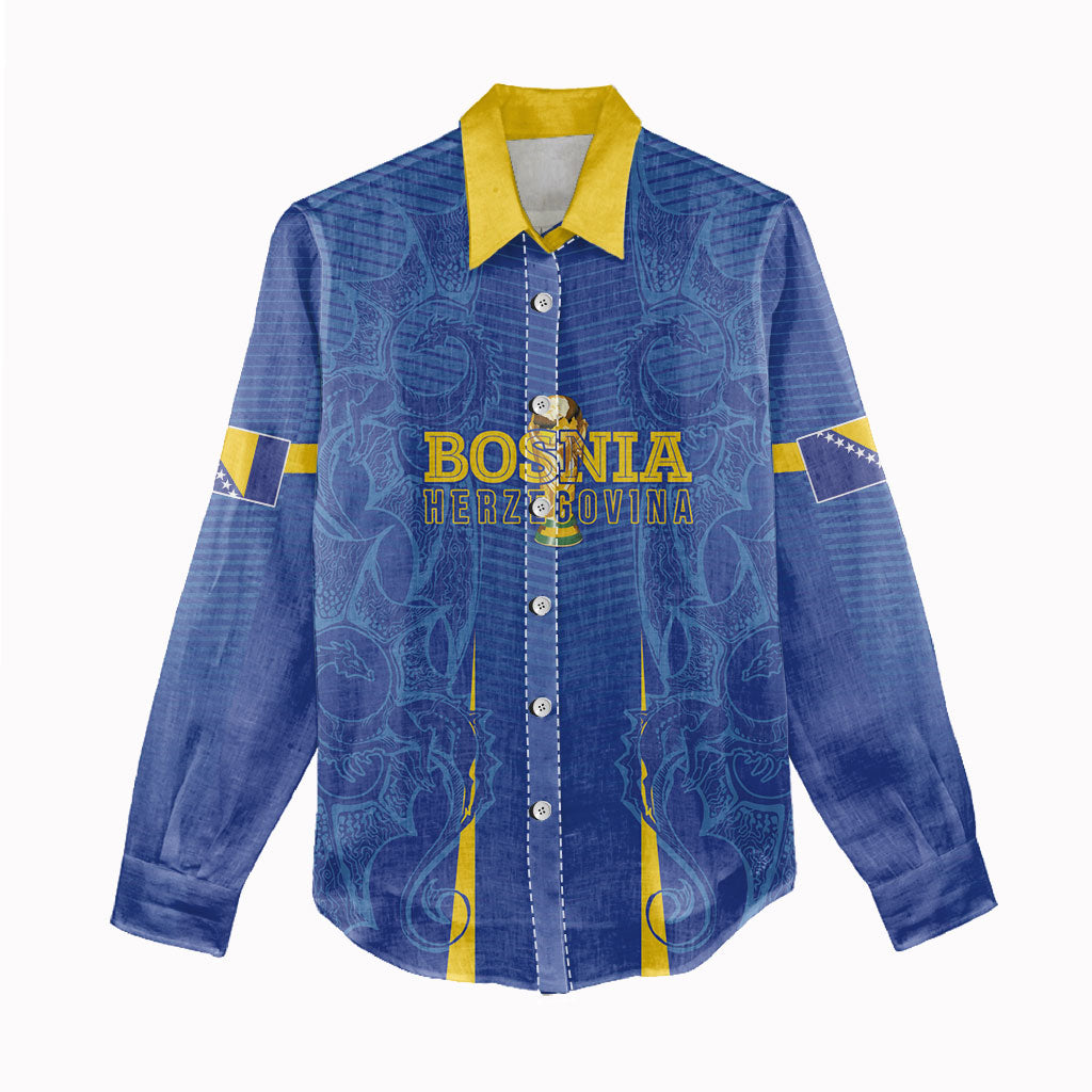 Bosnia WC2026 Football Custom Women Casual Shirt Dragons Return