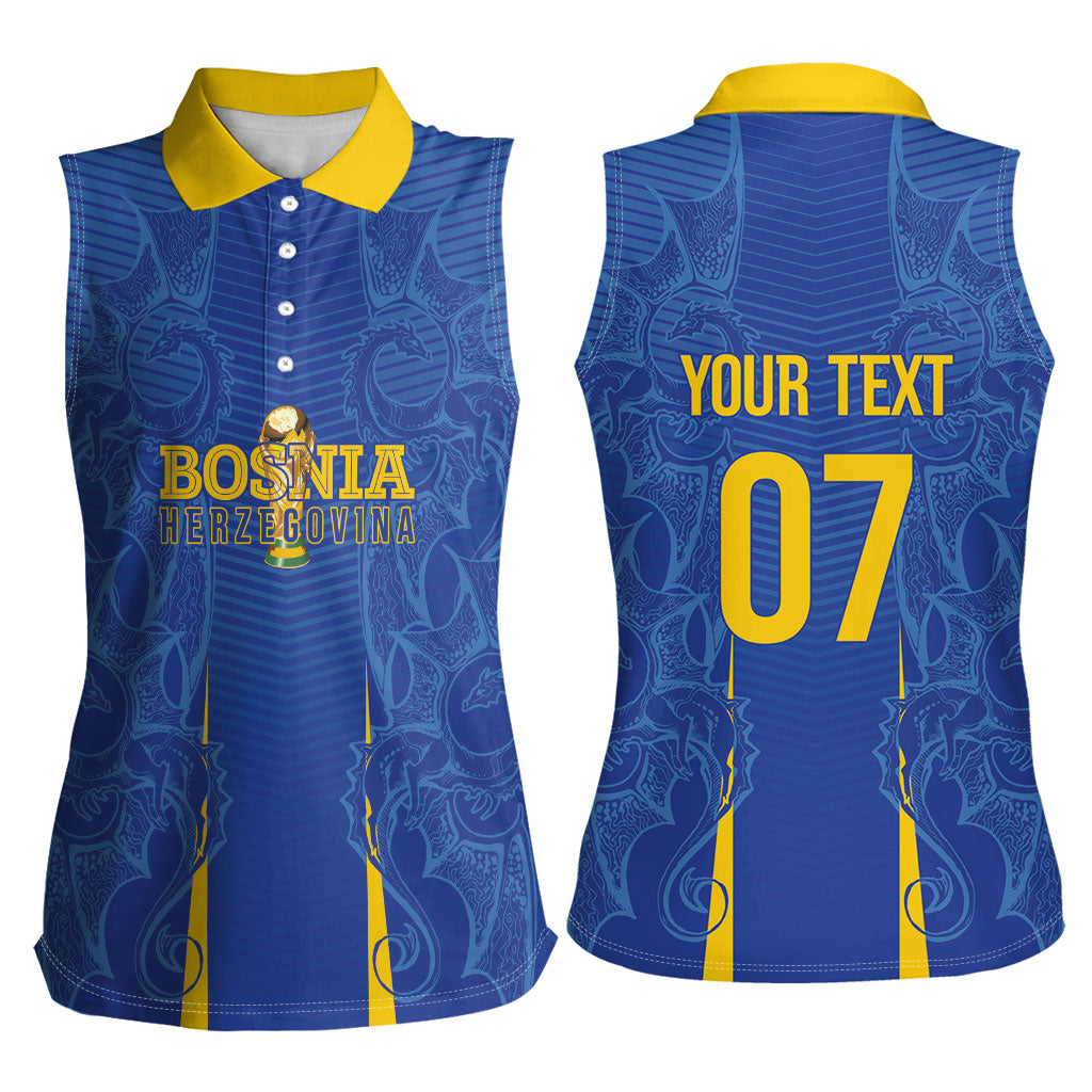 Bosnia WC2026 Football Custom Women Sleeveless Polo Shirt Dragons Return