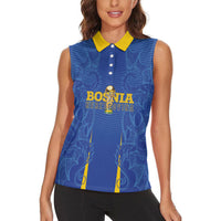 Bosnia WC2026 Football Custom Women Sleeveless Polo Shirt Dragons Return
