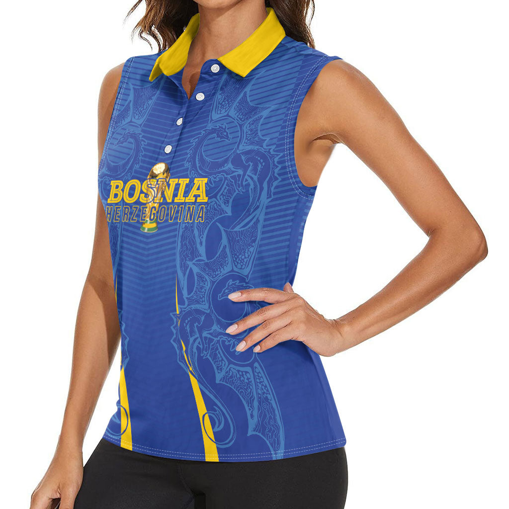 Bosnia WC2026 Football Custom Women Sleeveless Polo Shirt Dragons Return