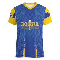 Bosnia WC2026 Football Custom Women V-Neck T-Shirt Dragons Return