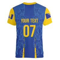 Bosnia WC2026 Football Custom Women V-Neck T-Shirt Dragons Return