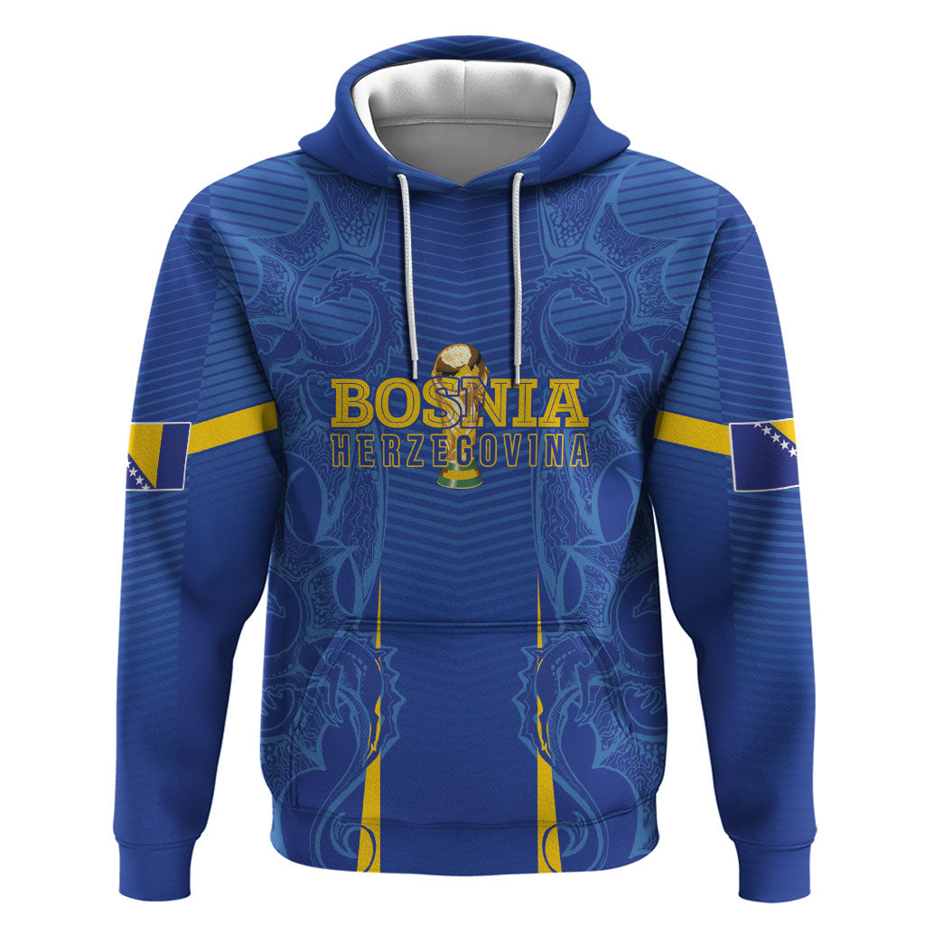 Bosnia WC2026 Football Custom Zip Hoodie Dragons Return