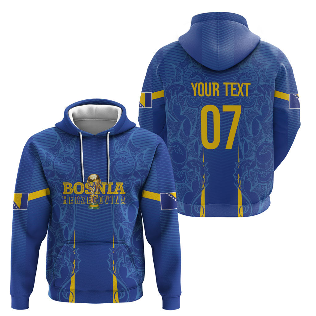 Bosnia WC2026 Football Custom Zip Hoodie Dragons Return