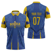 Bosnia WC2026 Football Custom Zipper Polo Shirt Dragons Return